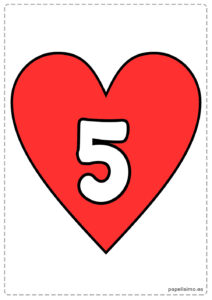 5-numero-cinco-imprimir-corazon-rojo