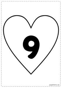 9-numero-nueve-imprimir-corazon-negro