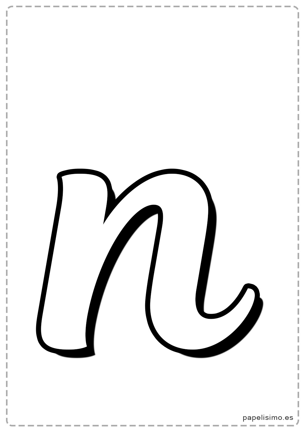 N letra imprimir minuscula cursiva caligrafica Papelisimo N letra imprimir minuscula cursiva caligrafica Papelisimo