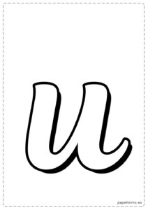 U-letra-imprimir-minuscula-cursiva-caligrafica