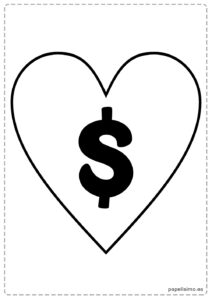 simbolo-dolar-imprimir-corazon-negro