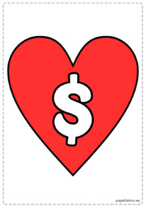 simbolo-dolar-imprimir-corazon-rojo