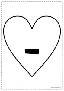 simbolo-menos-imprimir-corazon-negro