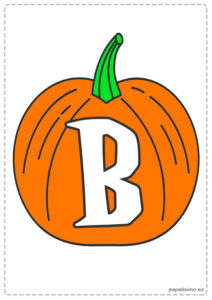 Letra-B-Abecedario-Halloween-calabaza-imprimir