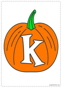 Letra-K-Abecedario-Halloween-calabaza-imprimir