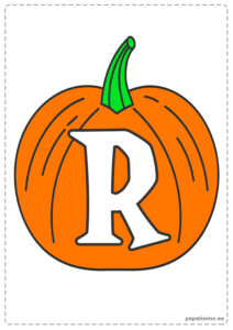 Letra-R-Abecedario-Halloween-calabaza-imprimir