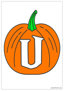 Letra-U-Abecedario-Halloween-calabaza-imprimir