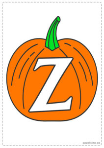 Letra-Z-Abecedario-Halloween-calabaza-imprimir